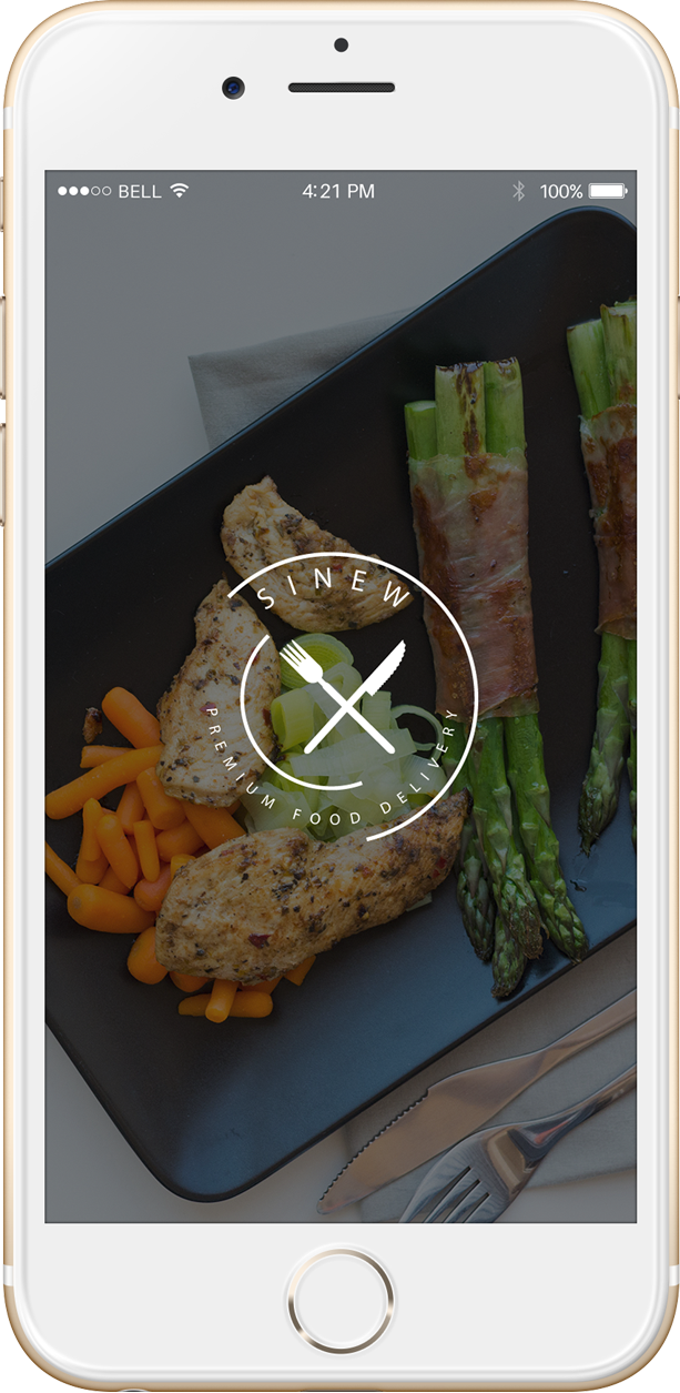 Sinew FitFood app on iPhone